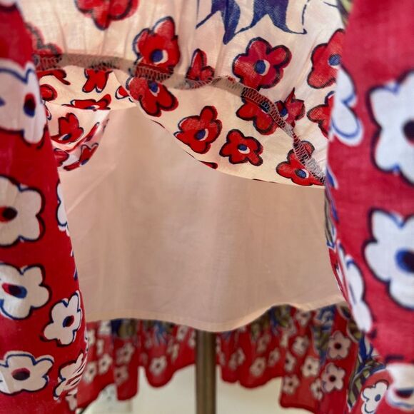 Crewcuts Off The Shoulder Red, White & Blue Girls Dress Size 10 - Picture 5 of 11